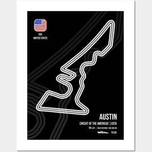 Austin Race Track (B&W) Posters and Art